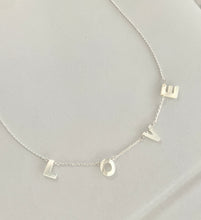 Load image into Gallery viewer, Alphabet Charm Necklace 4 Letters
