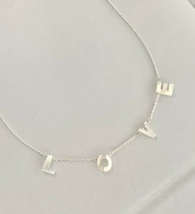 Alphabet Charm Necklace 4 Letters