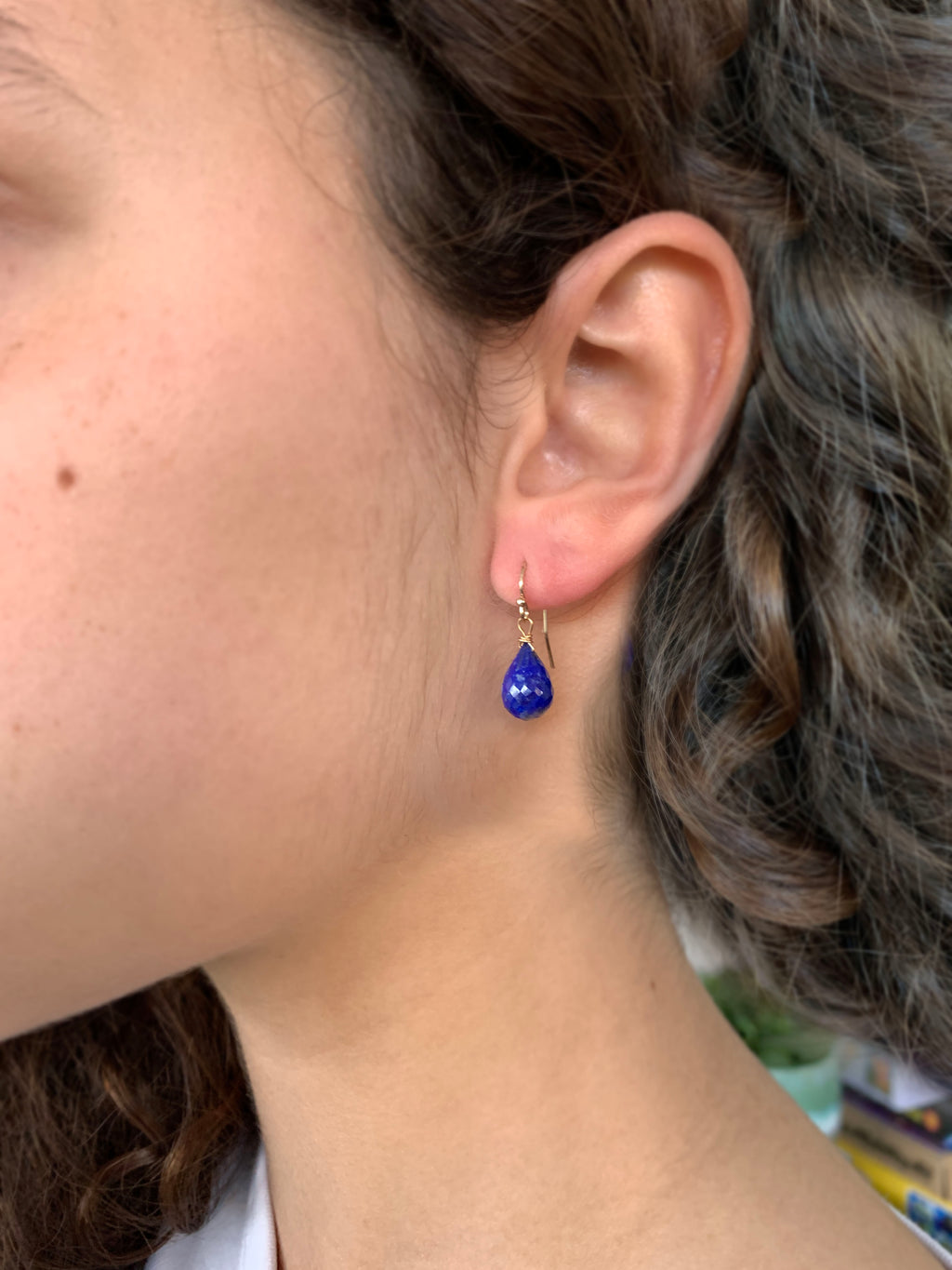 Drop Earrings with Lapis Lazuli