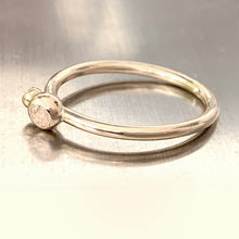 Load image into Gallery viewer, Gold Stacking Ring with Two Solid Gold Beads
