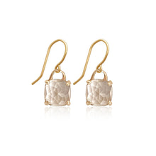 Load image into Gallery viewer, Special Listing for Deborah -  Drop earrings with square cushion cut white topaz with twig detail

