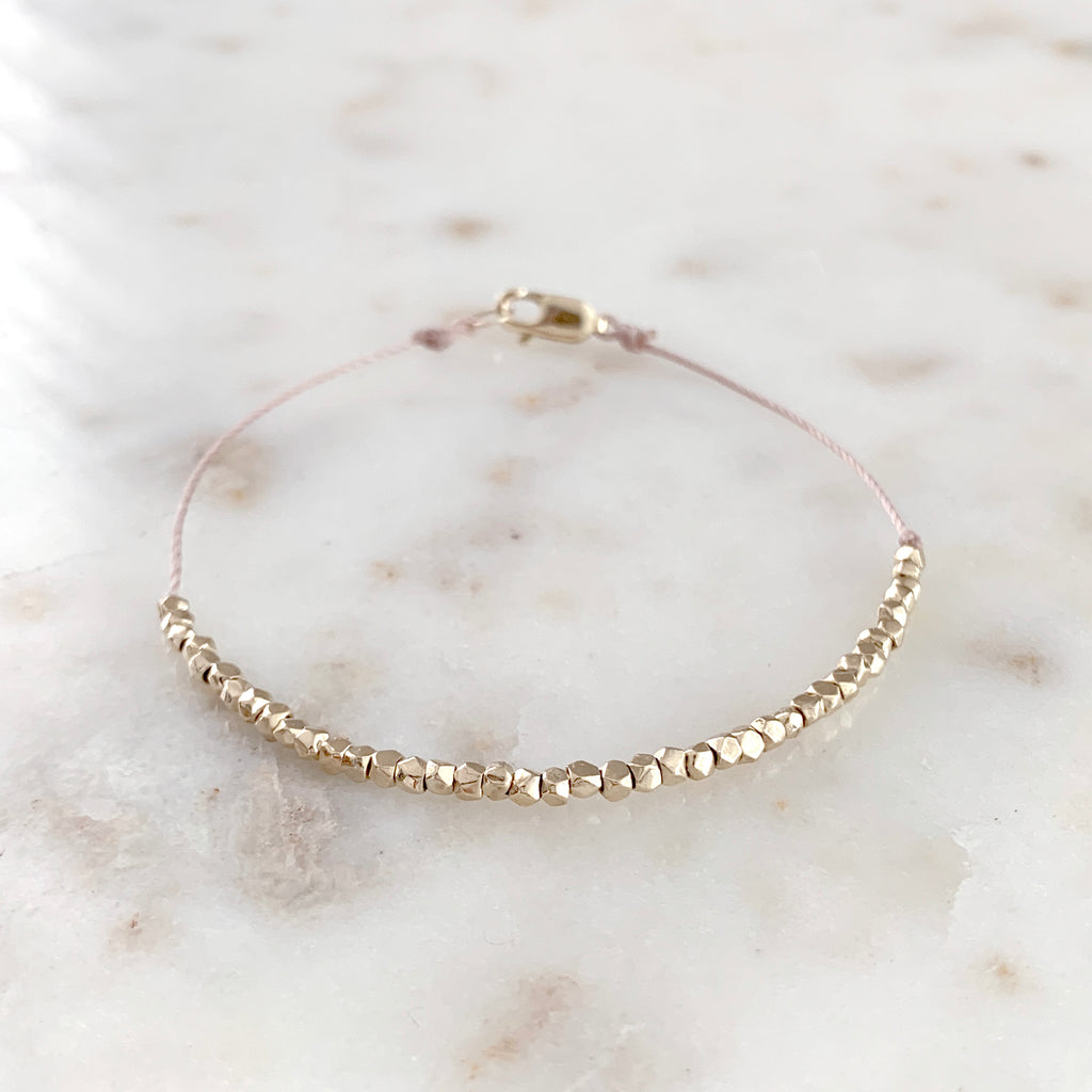 Nugget Bead Bracelet in 9 carat gold