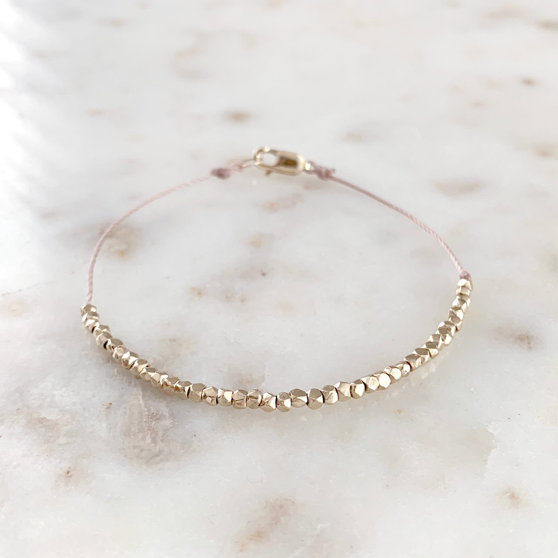 Nugget Bead Bracelet in 9 carat gold