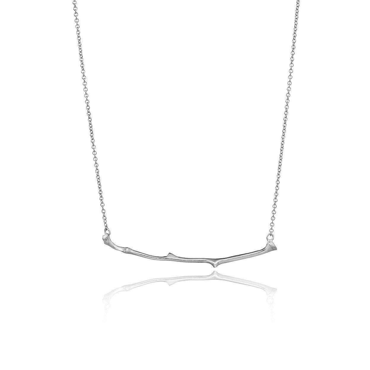 Twig Necklace - Oak Twig Curved Bar Necklace