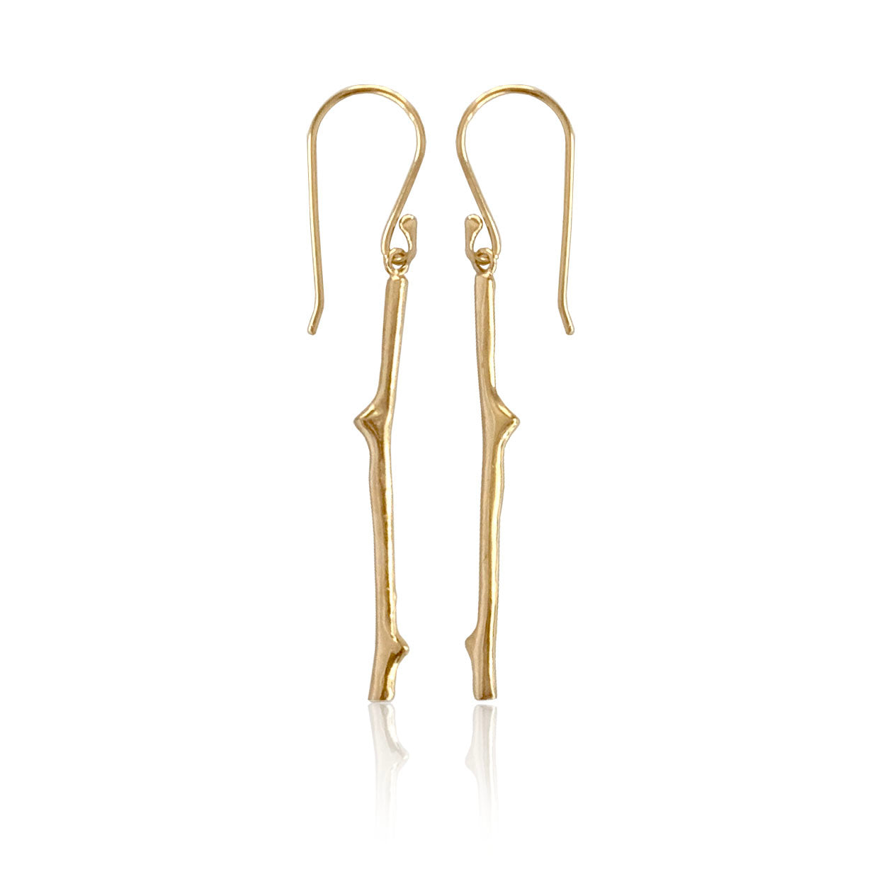 Oak Twig Drop Earrings