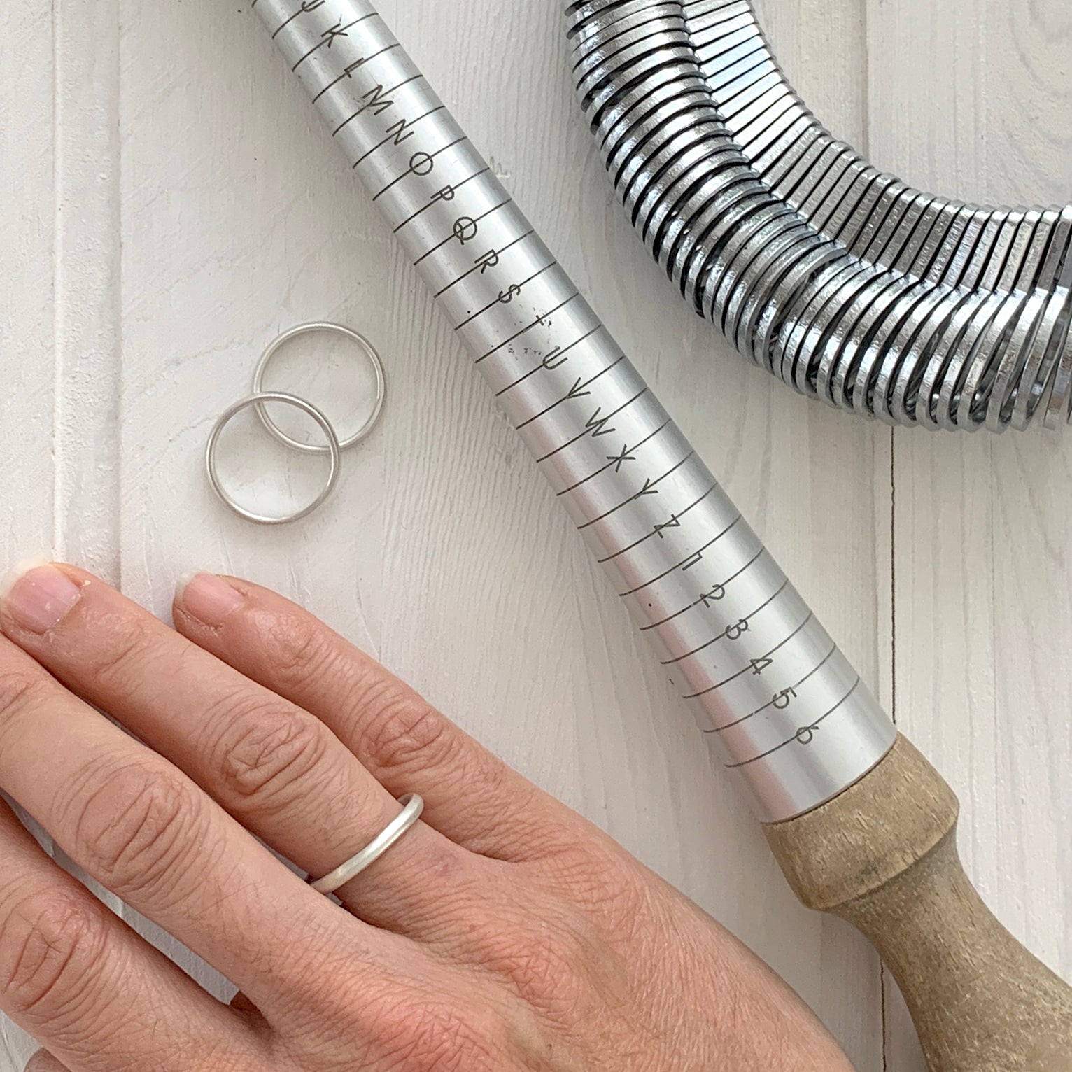 Ring Size Measuring Aid in Sterling Silver