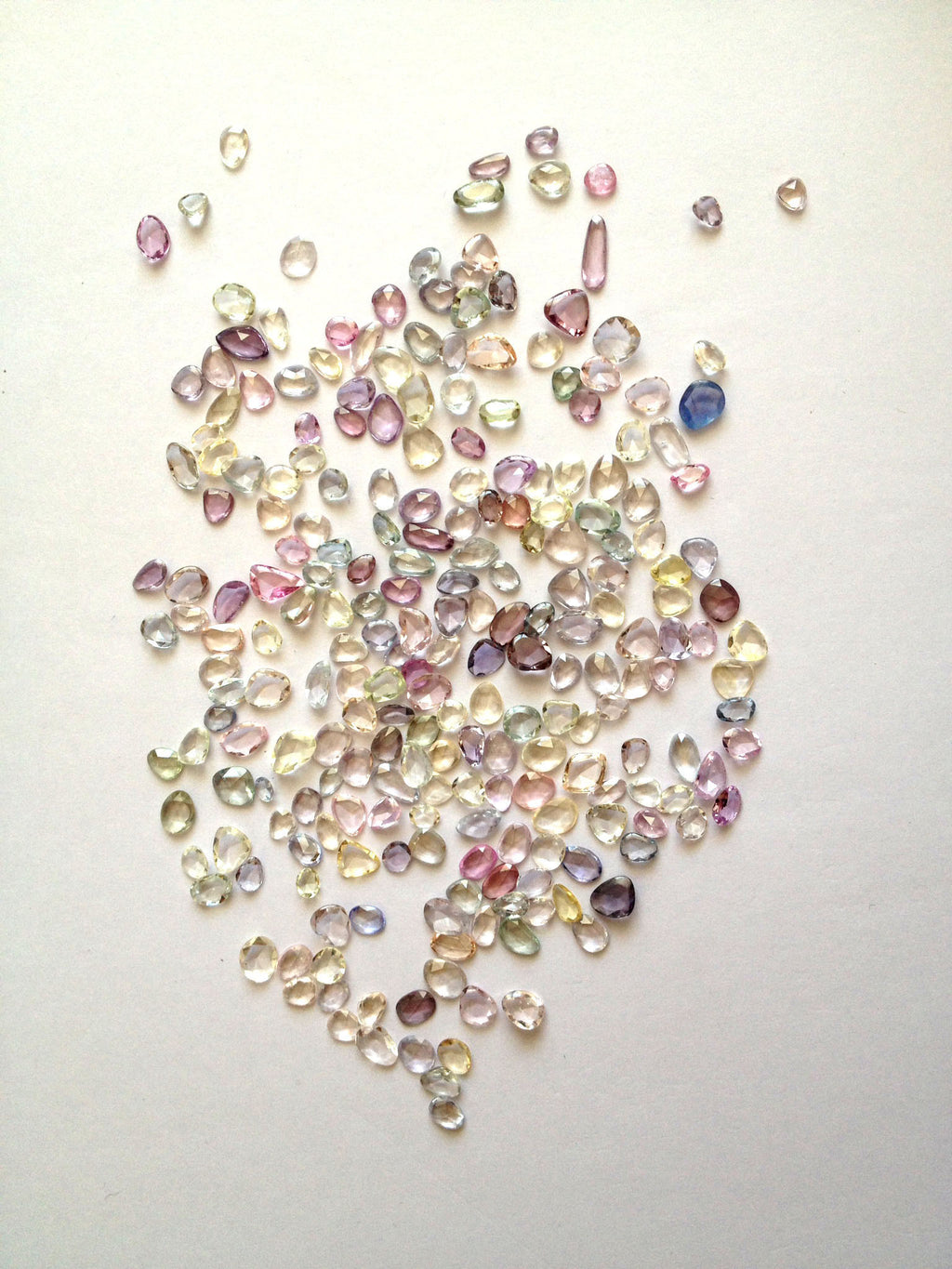 Twig Ring in solid gold with rose cut pink Ceylon sapphire