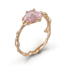 Load image into Gallery viewer, Twig Engagement Ring with Rose Cut Ceylon Sapphire
