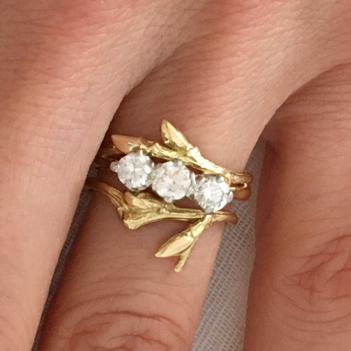 Willow Twig Ring in 18 carat gold