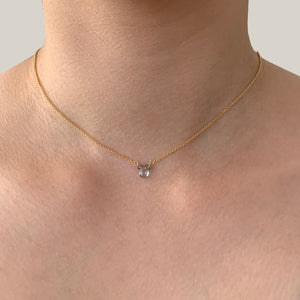 Sapphire Smooth Briolette 3-Stone Drop Necklace with Gold Chain