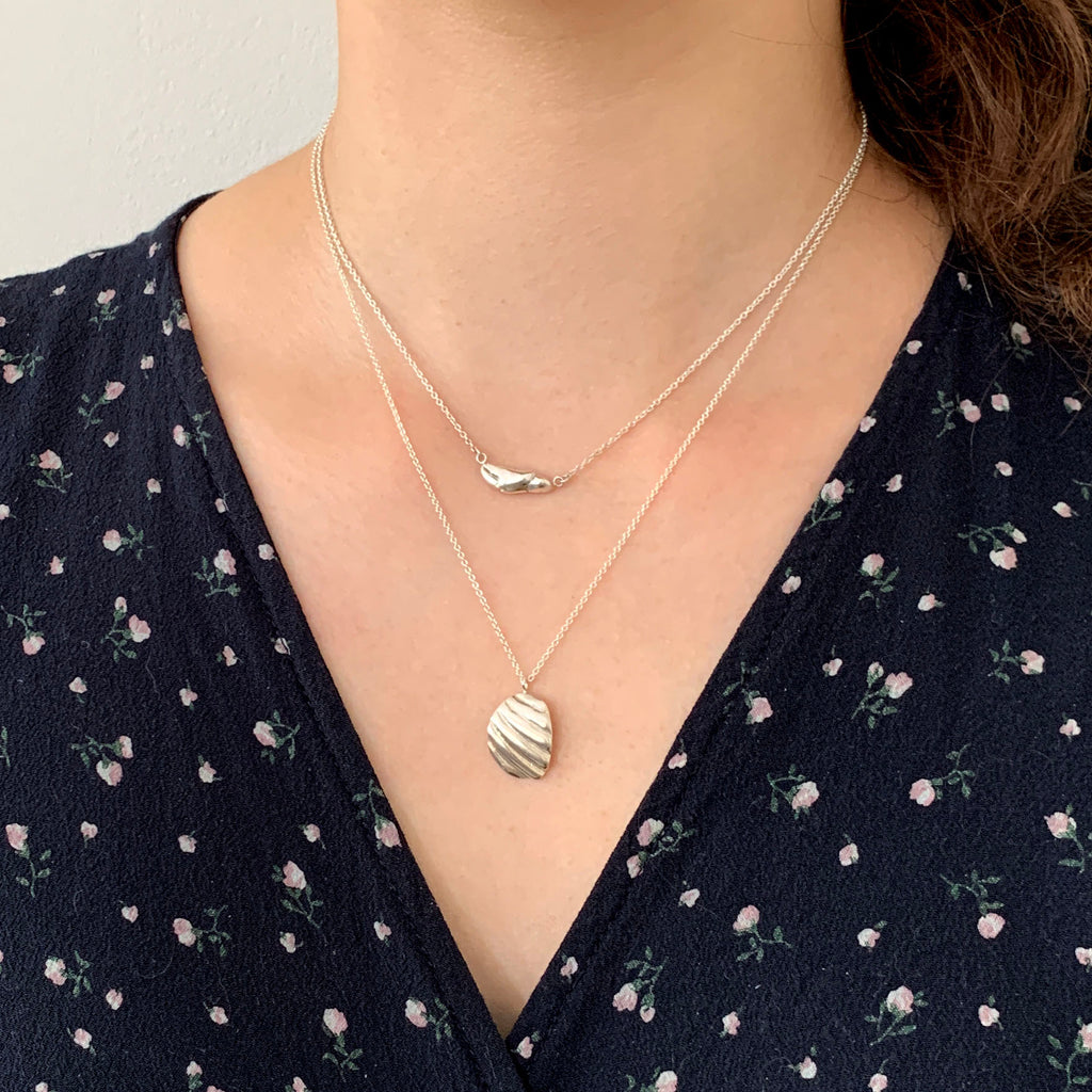 Paradiso Sterling Silver Shell Fragment Necklace