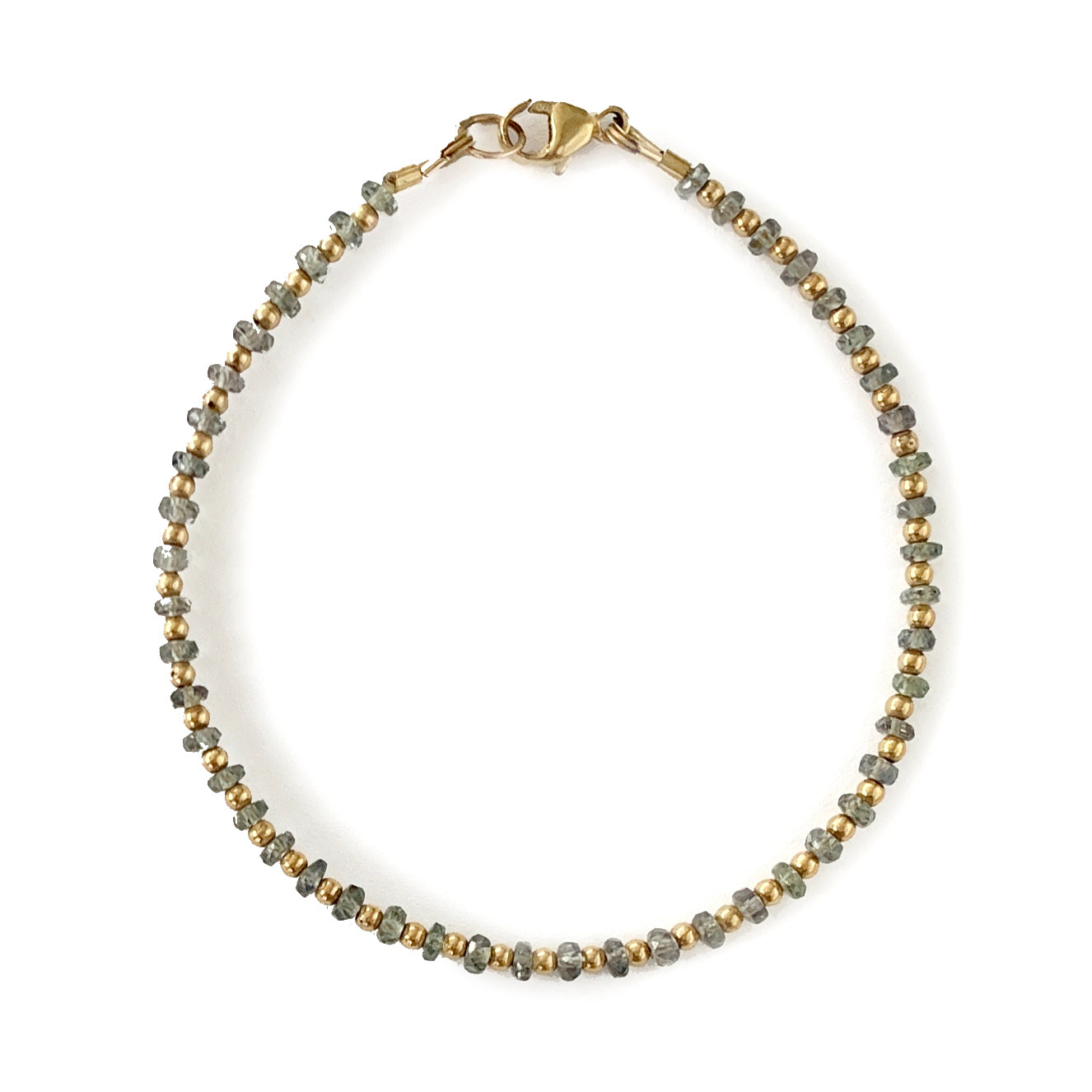 Green Songea Sapphire Beaded Bracelet