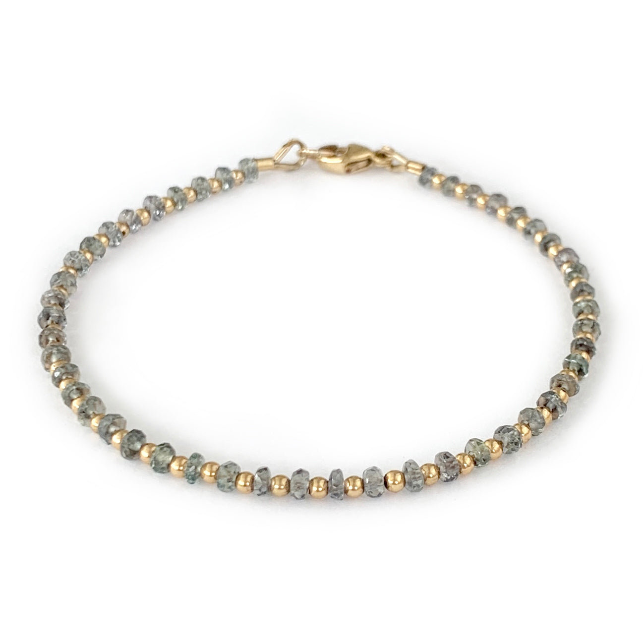 Green Songea Sapphire Beaded Bracelet