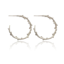 Load image into Gallery viewer, Barberry Hoop Textured Earrings in 9 carat gold
