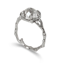 Load image into Gallery viewer, Twig Ring with White Topaz in 14 carat Gold
