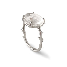 Load image into Gallery viewer, Twig Engagement Ring in 9 carat gold with Rose Cut White Topaz
