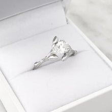 Load image into Gallery viewer, pear shape twig engagement ring
