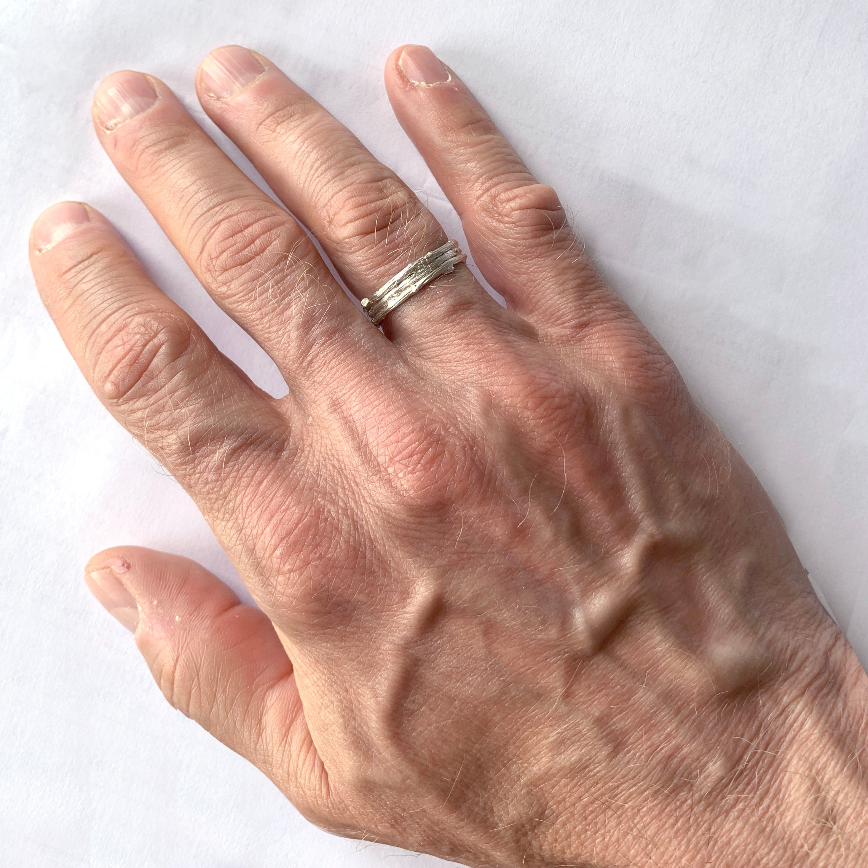 Willow Twig Triple Branch Ring in Sterling Silver