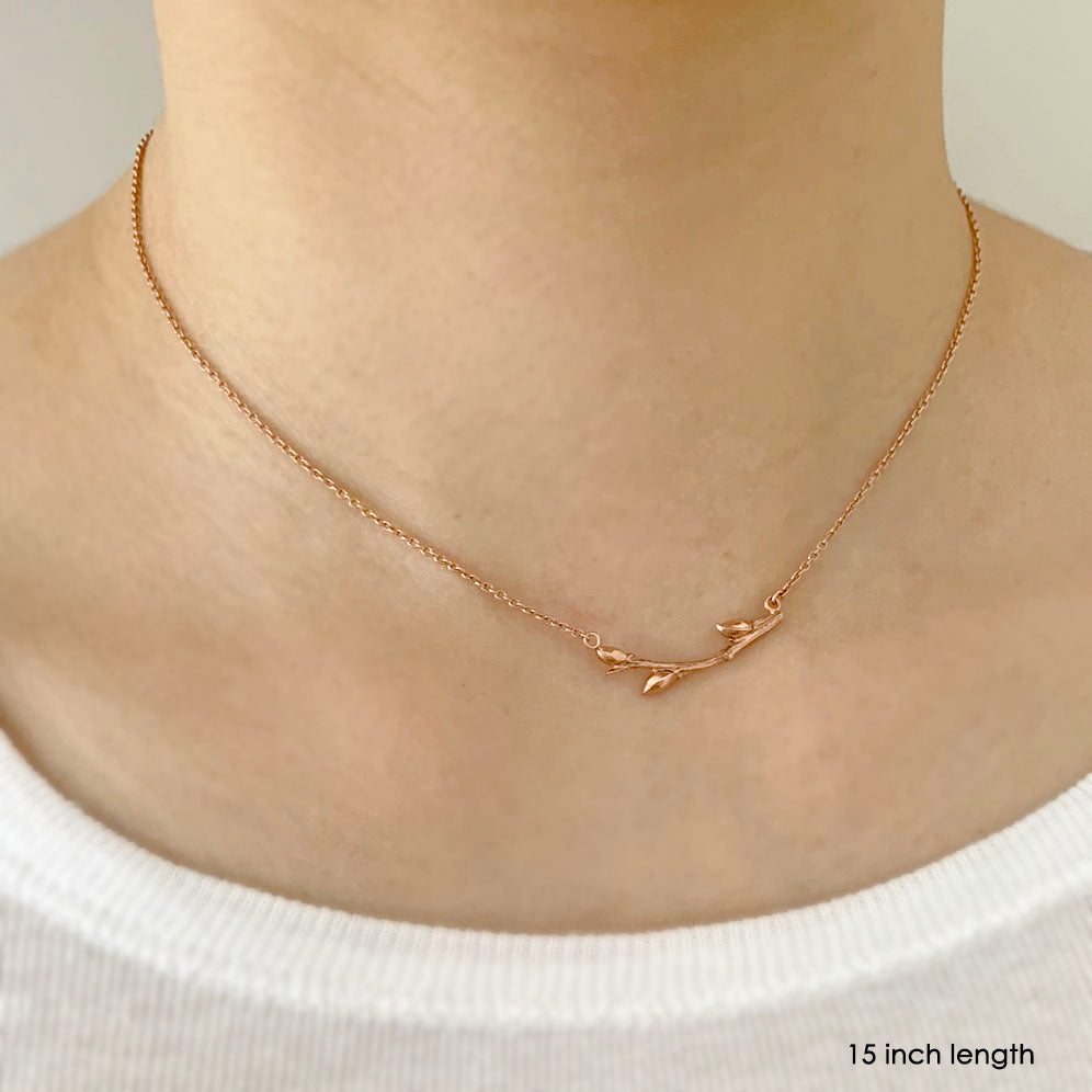 Willow Twig Necklace available in Fair Trade gold