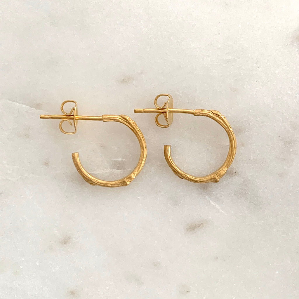 Willow Twig Small Hoop Earrings