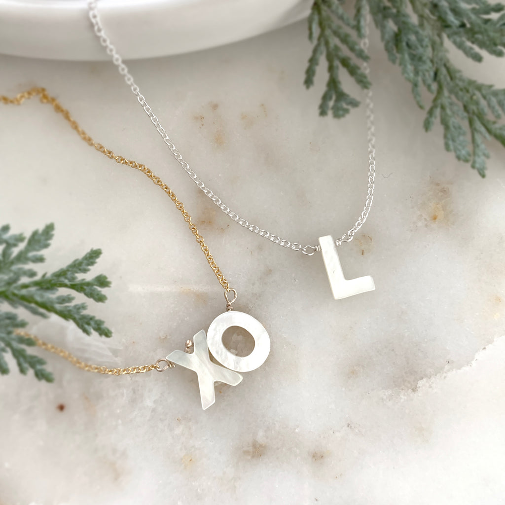 Alphabet Charm Necklace XO